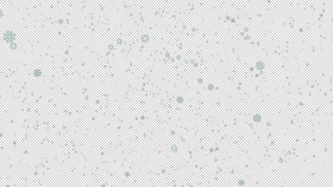 Painted snowflakes fall on a transparent background. Winter background Stock Footage 252884096
