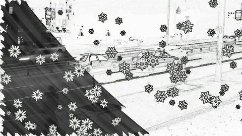 Painted Snowflakes Stock Footage 82470290