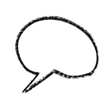 Painted speech bubble outline. 库存插图