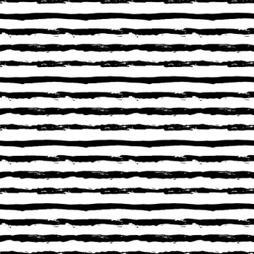 Painted Striped Pattern from Brush Strokes Illustrazione stock