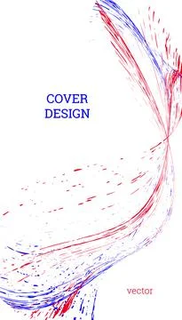 Painted strokes, waves. Abstract cover, vector. Illustrazione stock