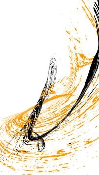 Painted strokes, waves. Abstract cover, vector. Stock Illustration