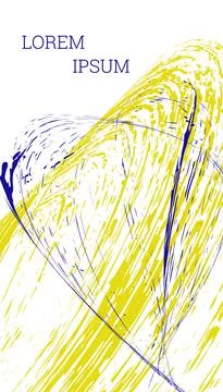 Painted strokes, waves. Abstract cover, vector. Stock Illustration