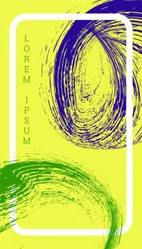 Painted strokes, waves. Abstract cover, vector. Stock Illustration