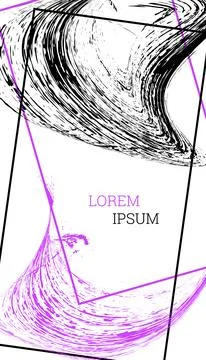 Painted strokes, waves. Abstract cover, vector. Illustrazione stock