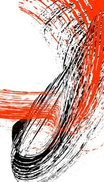 Painted strokes, waves. Abstract cover, vector. Stockillustratie