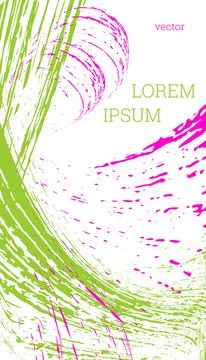 Painted strokes, waves. Abstract cover, vector. Stock Illustration