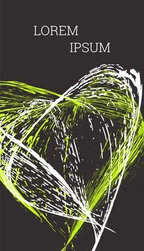 Painted strokes, waves. Abstract cover, vector. Illustration
