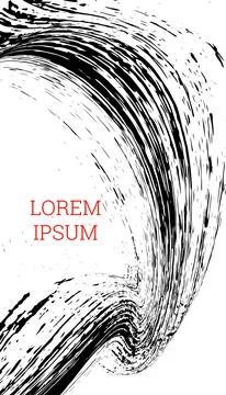 Painted strokes, waves. Abstract cover, vector. Stock Illustration