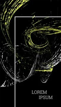 Painted strokes, waves. Abstract cover, vector. Stock Illustration