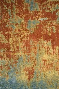 Painted surface, deteriorating, close-up Stockfoto's