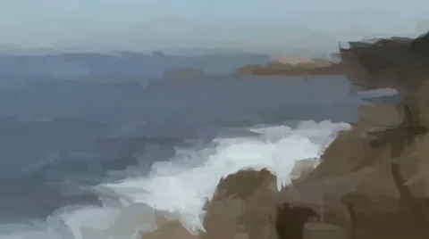 Painted Tidal Bore turns into a real Stock Footage 57780022