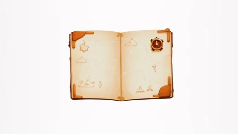 A painted treasure map isolated on a white background 库存影片 285160443