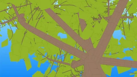 Painted tree 3D Stock Footage 18195926