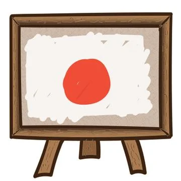 Painted vector Japan flag Stock Illustration