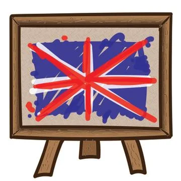 Painted vector UK flag Stock Illustration