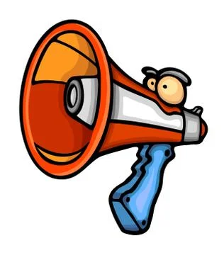 Painted voice megaphone Stock Illustration