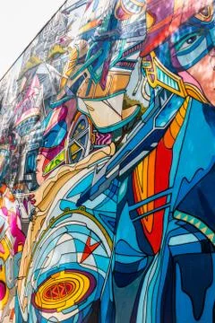 Painted wall mural Stock-Fotos