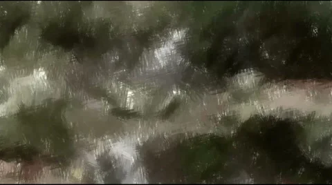 Painted waterfall turns into a real Video stock 57776248