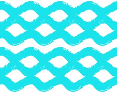 Painted Wave Pattern Brush Strokes Stock Illustration