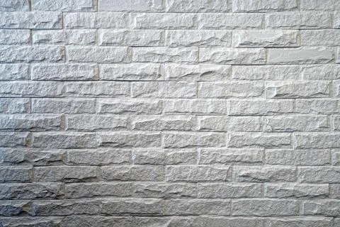 Painted White brick wall texture Stock Photos
