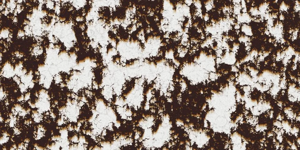 Painted white rusty wall backdrop. Corroded dirty steel sheet. Metal textur.. Stock Illustration