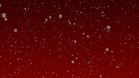 Painted white snowflakes fall on a gradient red background. Animated background Stock Footage 252719512
