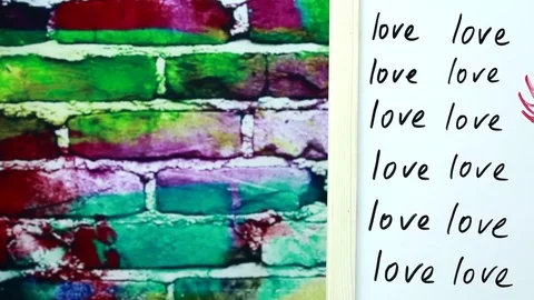 Painted winged heart Stock Footage 83657416