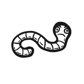Painted worm Stock Illustration