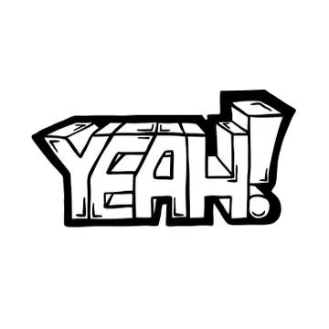 Painted Yeah! Illustrazione stock