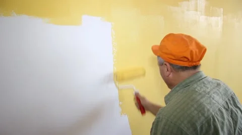 Painter in action Video stock 10847537