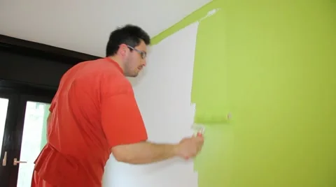 Painter in action Video stock 10847732