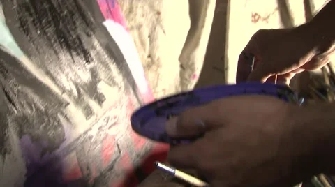 Painter and his brushes.m2ts 库存影片 41782294