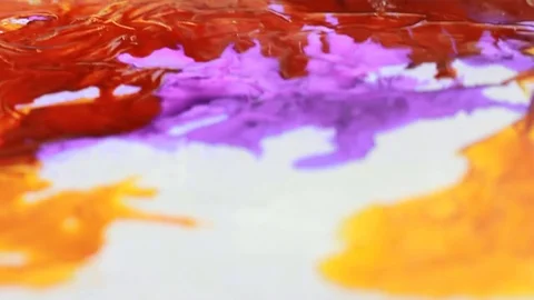 Painter In Art Studio ink and Paint Brushes Stock Footage 71965634