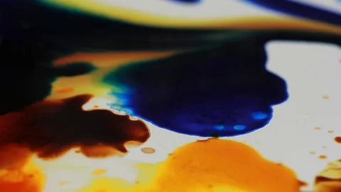 Painter In Art Studio ink and Paint Brushes Stock Footage 71966792