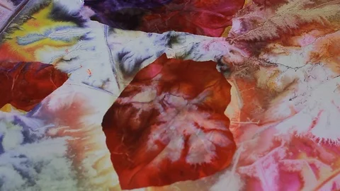 Painter In Art Studio ink and Paint Brushes Stock Footage 71967062