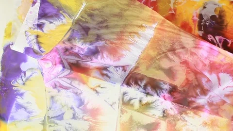 Painter In Art Studio ink and Paint Brushes Stock Footage 71968024