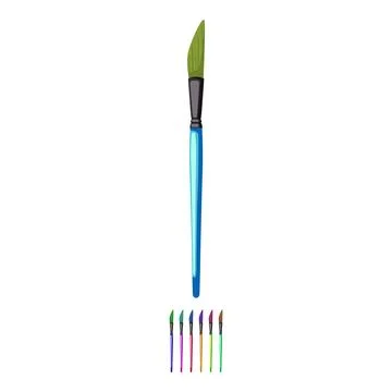 Painter artist paint brush vector cartoon graphic Stock Illustration