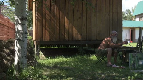 Painter artist posing Video stock 65656841