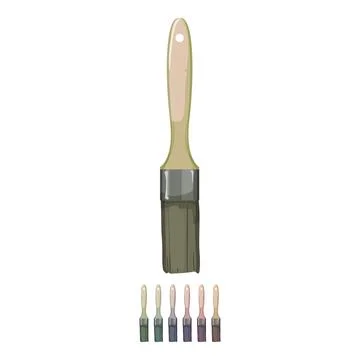 Painter brush paint cartoon vector graphic Illustrazione stock