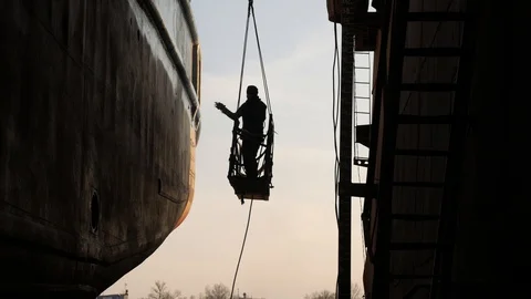 Painter in the cradle Stock Footage 87086771