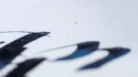 Painter drawing calligraphy artwork macro 스톡 동영상 59221186