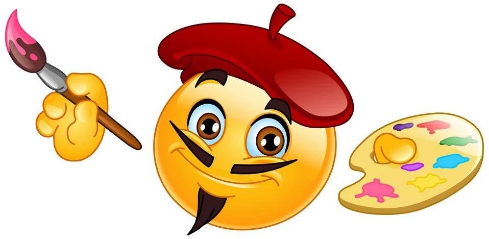 Painter emoticon Stock Illustration
