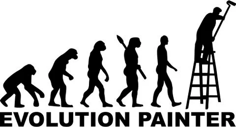 Painter Evolution Stockillustratie