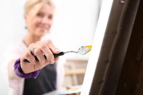 A painter in his studio Stock Photos