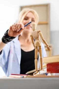 A painter in his studio Stock Photos