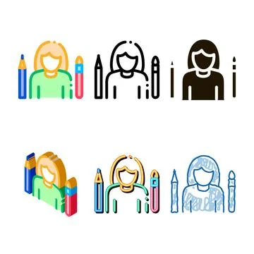 Painter human concepts talent icon vector Illustrazione stock