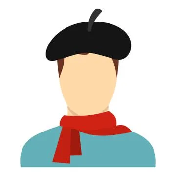 Painter icon, flat style Stock Illustration