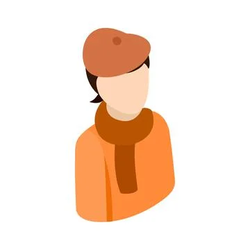 Painter icon, isometric 3d style Stock Illustration