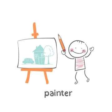 Painter Stock Illustration